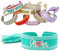 LS-LebenStil Exklusives Statement Armband Quasten besticktes Boho Canvas Webarmband (Aloha Türkis Weiß Rosa)