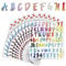 12 Blätter Selbstklebende Buchstaben Aufkleber Vinyl Klebebuchstaben Wetterfest Alphabet Aufkleber Selbstklebende Buchstaben Nummern Aufkleber für DIY Scrapbook Grußkarte