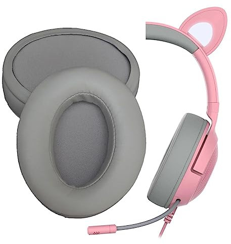 V-MOTA Ohrpolster kompatibel mit Razer Kraken BT Kitty Edition, Kraken X, Kraken X Ultralight, Kraken X Lite, Kraken X Doraemon 50th Over-Ear-Kopfhörer, Grau