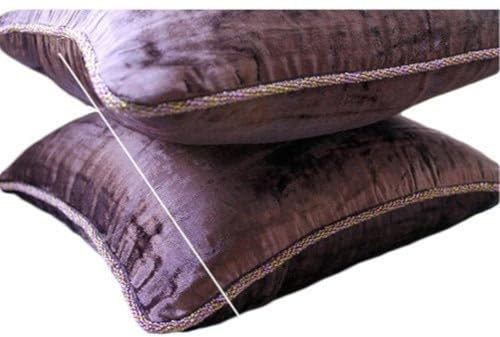 The HomeCentric Prugna Set di 2, 35x35 cm Velluto Fodere per cuscini in tessuto, Viola Federa Letto, Contemporaneo Tinta Unita Fodere per cuscini da divano - Plum Shimmer