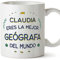 MUGFFINS Tazas Personalizadas para GEÓGRAFA mujer - En Español - Mejor del Mundo - 11 oz / 330 ml - Regalo Personalizable original y divertido