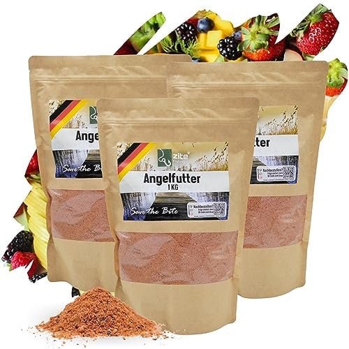 Zite Fishing Grundfutter Karpfen-Angeln | 3 kg hochwertiges Power Bait Karpfen-Futter | Starke Lockwirkung auf Friedfische | Wiederverschließbar | Groundbait Angelfutter (Tutti Frutti)