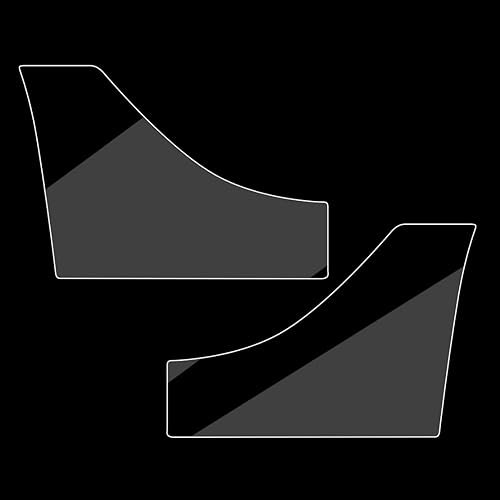 beler 1 Pair Rear Door Panel Paint Clear Protection Film Scratch Shield compatible for Tesla Model 3