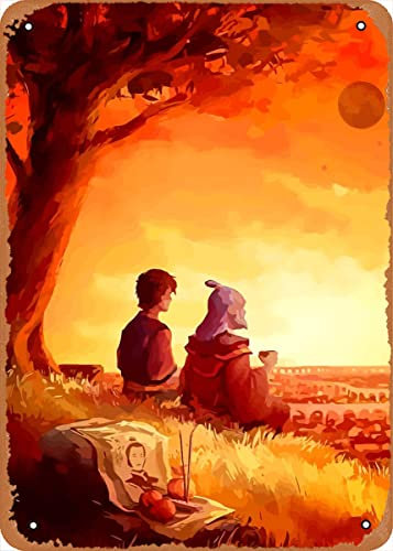 Zuhhgii Filmposter Retro Metallschild Prinz Zuko und Onkel Anime Wandkunst Dekor für Musik Bar Zuhause Kaffee Blechschild 20,3 x 30,5 cm