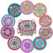 YAOYIN® Diamond Painting Untersetzer, 5D Set für Kinder und Erwachsene, 10er DIY Bastelset mit Halter, Mandala-Untersetzer, Basteln für Mädchen 8-12 Jahre, Geschenke