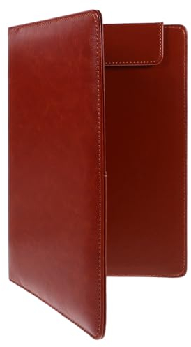 STOBOK Portfolio-Mappe Pu-Leder Mit Klemmbrett-Clip Gäste-Scheckkartenhalter Padfolio Lebenslauf-Mappe Notizblock Konferenz-Klemmbrett Still- A5