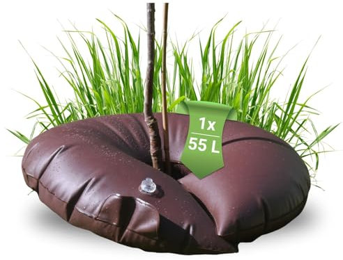 dm-folien Bewässerungsring I 1 Stück I Bewässerungsringe für Bäume, Hecke & Strauch I Bewässerungshilfe mit 55 Liter I UV-beständiger Bewässerungssack zur gezielten Pflanzen-Bewässerung