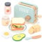 UMU® Tostapane e panino in legno – con tostapane pop-up, taglio del burro, accessori per la cucina dei bambini e molto altro ancora, giocattolo in legno per bambini dai 3 4 ai 5 6 anni in su