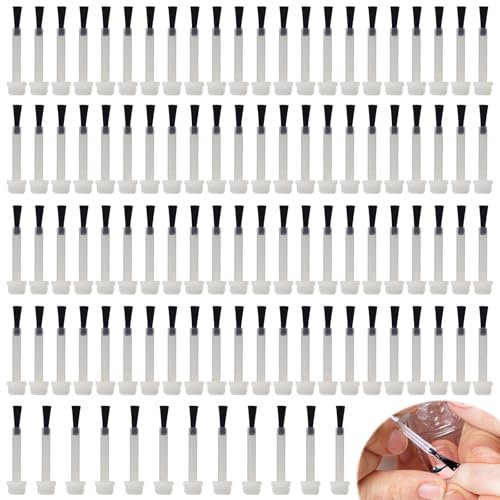100 PCS Nail Polish Brush Replacement Nail Brushes for Gel Nails Nail Varnish Brush Replacement Nail Applicator Nail Paint Brush for Dip Nail Polish Dipping Powder Base Coat Top Coat