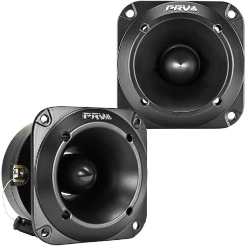 PRV AUDIO Car Audio Tweeters 240 Watt Bundle TW350Ti v2 Titanium Bullet 3x3 PRO Audio Tweeters 8 Ohm - High Output Easy To Assemble Tweeters - Compact Design (Pair)