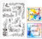 GLOBLELAND Transparente Stempel für Musiknoten, Klavier, Violine, Spitze, Silikon, Schmetterling, Musik, transparente Stempel für DIY, Scrapbooking, Karten, Fotoalbum, Tagebuch, 16 x 11 cm
