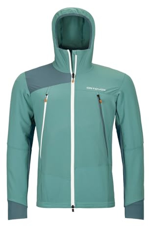 ORTOVOX PALA HOODED JACKET M - Extrem widerstandsfähige, athletische Kapuzenjacke mit Stretch zum Alpinklettern - GRÜN - HERREN - M
