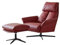 Moderner leichter L Echtleder Lazy Sofa Stuhl mit Drehfunktion