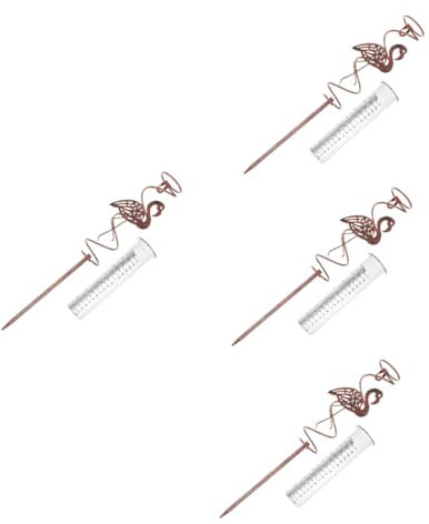 BESPORTBLE 4 Stück groß Kolibri-Solarleuchten Fee Vogelfutterständer Solar- gartenbedarf gartendeko niederschlagsmesser Regenmesser im Freien Garten Regenmesser Eisen