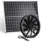 Riokko Ventilatore di scarico a energia solare, 20 W, in silicio monocristallino, a energia solare, per polli, serre, animali domestici, scarico finestre