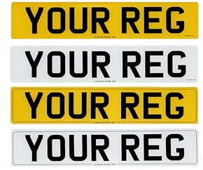 UK Standard - Acrylic Number Plates - Styles UK Rear/Front/Pair for Automotive, Home Use/Outdoor Use | Number - Plates