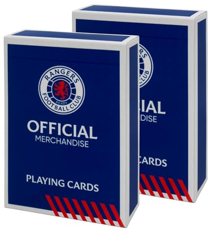 Rangers F.C. Playing Cards - Official Football Gift 52-Card Deck, 2 Pack