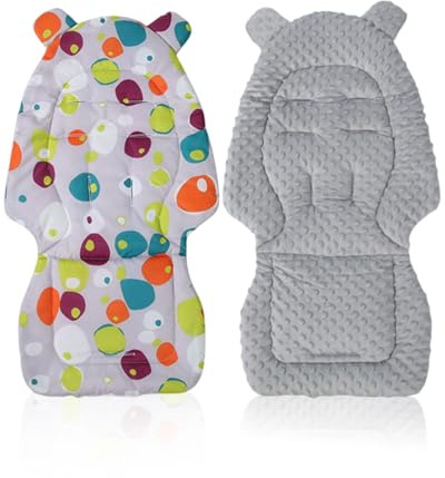 FUGLUS 1 Pezzo Riduttore passeggino universale,Materassino Passeggino Universale In Cotone, Cuscino Passeggino Universale, Traspirante, Morbido, Accessori Per Passeggini(grigio)
