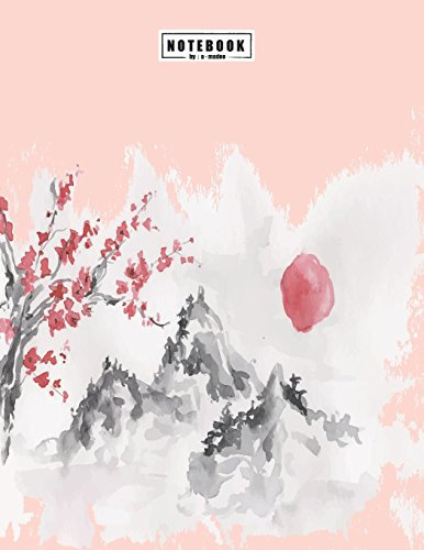 Notebook: Cherry blossom in japan on pink cover and Lined pages, Extra large (8.5 x 11) inches, 110 pages, White paper: Volume 3
