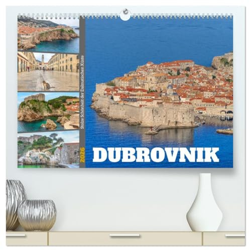 Dubrovnik - Stolze Schönheit der Dalmatischen Küste (hochwertiger Premium Wandkalender 2026 DIN A2 quer), Kunstdruck in Hochglanz: Dubrovnik: Diese ... stolz aus der blauen Adria. (CALVENDO Orte)