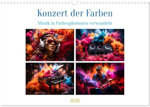 Konzert der Farben (Wandkalender 2026 DIN A3 quer), CALVENDO Monatskalender: Ein Konzert der Farben ist eine einzigartige künstlerische Reise, die die ... Klang und Farbe entführt. (CALVENDO Kunst)