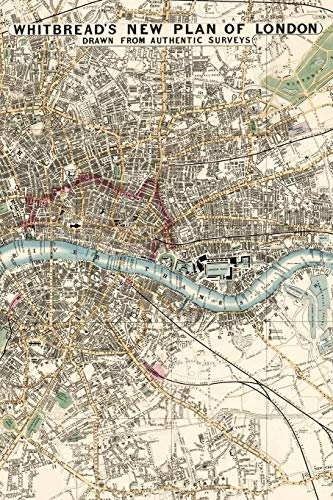 Stadtplan von London Notizbuch: Individuelles Notizheft mit historischer Karte von London, Notebook, Schreibheft etwa A5 (15,3 x 22,9 cm oder 6 x 9 ... Geschenkidee für Reisende und Traveler