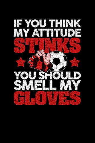 IF YOU THINK MY ATTITUDE STINKS YOU SHOULD SMELL MY GLOVES: Humor Sport Notebook Wide Ruled 120 Pages (6x9) Funny Writing Journal For Sportsmen With A Good Sense Of Humor
