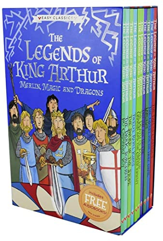 The Legends of King Arthur: Merlin, Magic, and Dragons (Easy Classics) 10 Book Box Set (No Ordinary Boy, The Dark Sorceress, The Sword in the Stone … The Fall of Camelot)