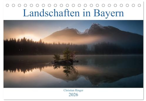Bayerische Landschaften (Tischkalender 2026 DIN A5 quer), CALVENDO Monatskalender: In diesem Kalender werden Landschaften in Bayern im besten Licht präsentiert. (CALVENDO Natur)