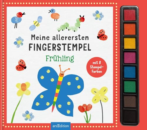 Meine allerersten Fingerstempel Frühling: Mit 8 Stempelfarben | Kreatives Malbuch mit Stempelkissen ab 3 Jahren