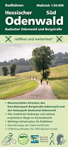 Radfahren, Hessischer Odenwald Süd / Badischer Odenwald und Bergstraße: Maßstab 1:30.000; reißfest und wetterfest; Mountainbike-Strecken der ... Odenwaldklubs; UTM-Koordinaten für GPS-Nutzer