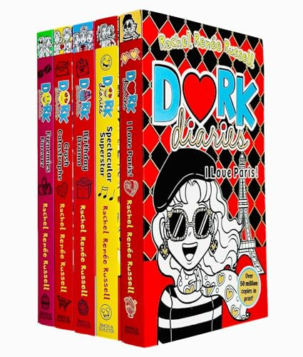 Dork Diaries Collection 5 Books Set (Volume 11-15) By Rachel Renee Russell (Frenemies Forever, Crush Catastrophe, Birthday Drama!, Spectacular Superstar & I Love Paris!)