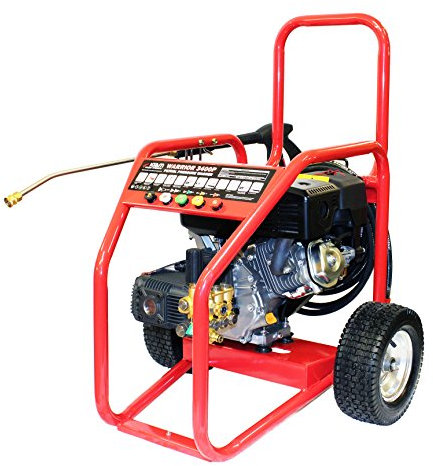 Kiam Warrior 3400P Petrol Power Pressure Washer 9HP 4 Stroke Engine | 3400PSI / 235 Bar Rated | 15 LTR/Min Water Flow | 5 Quick Release High Jet Nozzles | Driveway Patio Car Block Paving Cleaner