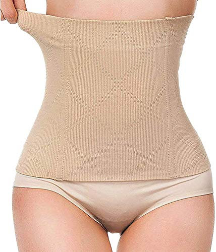 Gotoly Waist Trainer for Women Seamless Postpartum Recovery Belt Shapewear Tummy Control Weight Loss Body Shaper Beige