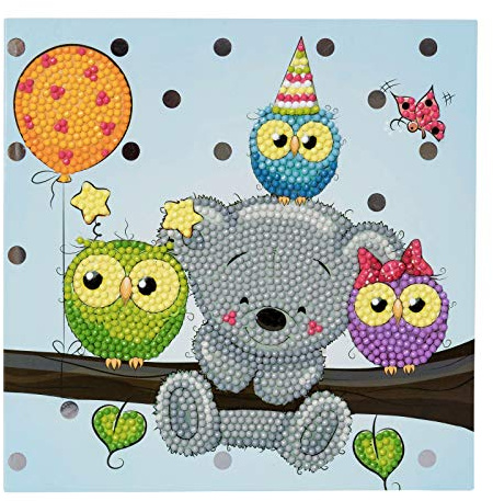 Crystal Art Birthday Friends Crystal Art Card Kit 18 x 18 cm