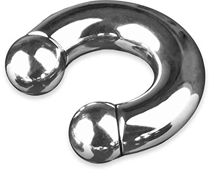 viva-adorno Hufeisen Piercing Intimpiercing Nasenring CBB Horseshoe Chirurgenstahl 316L XXL Stärke 3 bis 10mm Z426, 8 x 12 x 10mm