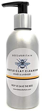 BEES of BRITAIN Kaolin Clay & Honey Cleansing Lotion 150ml - pH 5.5 | 99% natural clay cleanser, kaolin purifying & wildflower honey humectant, non-foaming pH 5.5. UK made. 150ml.