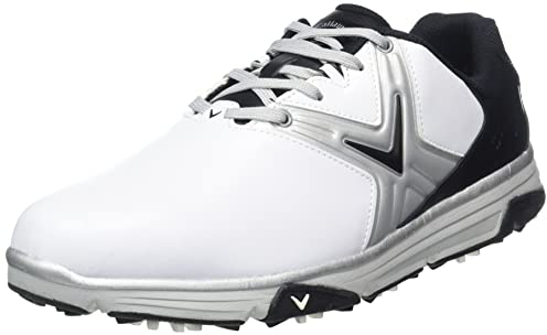 Callaway M585 Chev Comfort Golf Shoe, Chaussures Homme, Blanc/Noir, 44 EU