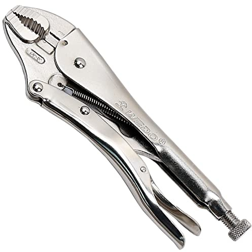 WEDO Tenaza grip,216mm/10 pulgadas,Alicates de presión,Mandíbula de 50 mm,liberación con una sola mano,apriete potente,Acero de cromo y vanadio,Resistente a la corrosión