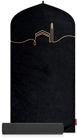 TAKVA Premium-Gebetsmatte | Kaaba-Kollektion (COMFITPLUS, Kaaba-Schwarz)