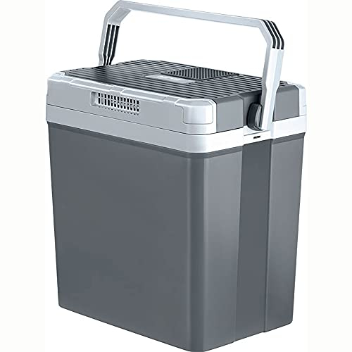 MPM 28-CBM-08Y Frigorifero Portatile da Viaggio Termoelettrico 24 Litri AC/DC 12V / 220V, Per Auto, Campeggio, Modalità ECO, Grigio