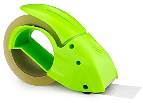 ABEL EVO Paketbandabroller, grün, 5,1 cm breit, ergonomische Klebebandpistole, karton, Verpackung, leicht, handgeführt, robuster Bandschneider