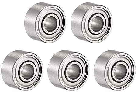 sourcing map 5 Stück S693ZZ Edelstahl Kugellager 3x8x4mm Doppelt Abgedichtete Lager
