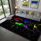 Ganekihedy Gamer Controller Teppiche rutschfeste Fußmatte Home Runner für Wohnzimmer Schlafzimmer Kinder Spiel Krabbelmatte Teenager Junge Graffiti Spielkonsole Großer Rugs (Schwarz,140x200 cm)