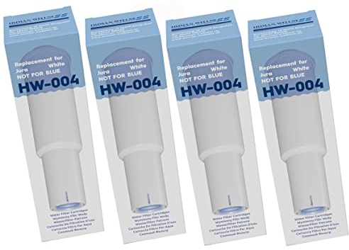 4 x Wasserfilter HW-004 kompatibel mit Kaffeevollautomat Jura white Impressa Avantgarde 68739 60209 62911 AQK-04