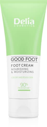 Delia Cosmetics – Good Foot – Pflegende Fußcreme - Feuchtigkeit, Pflege und Regeneration - Trockene und raue Fußhaut - Sojaöl, Sheabutter, Lanolin, Allantoin, Pfefferminz-Extrakt - 100ml