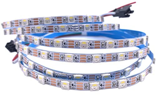 TOPXCDZ Address SK6812 MINI 5050 RGBW RGBWW led pixel streifen 5mm RGBWW 60LEDs /m 5V volle farbe als WS2812B 1m 2m (SK6812 RGBW White PCB, 2M)