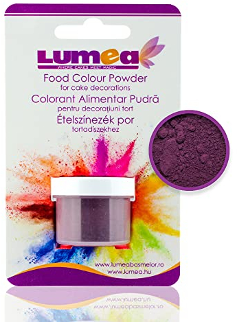 Dekozauber24 Lebensmittelfarbe Pulver, fettlöslich, 2-4g Dose für Fondant, Marzipan, etc. Backzubehör Tortendekoration (Lila)
