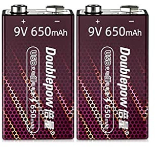 Batería Recargable de 9V 6F22, batería de Litio, Pistola de Temperatura Corporal, Cubo, multímetro, micrófono, Guitarra USB de Nueve voltios (Size : 2)