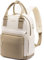 LOVEVOOK Petit Sac à Dos Femme, Mini Sacs à Main Portés dos Elegant Leger et Imperméable, Sac a Dos Voyage Antivol et Chic avec Port de Charge USB pour Voyage Loisir Collège, Kaki Beige
